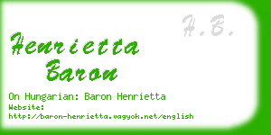 henrietta baron business card